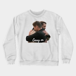 carry on sam and dean last hug scene in heaven supernatural finale Crewneck Sweatshirt